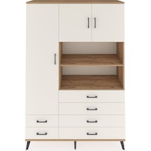 Hyperion Dolap 8 Raflı 6 Çekmeceli 3 Kapaklı 132x44x195 Çam-a... Çam