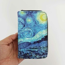 Herşey Nota Van Gogh Yıldızlı Geceler Tasarımlı Cüzdan