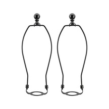 Mat Siyah 20040-32a, 9 İnç Abajur Tutucu Adaptör, Sağlam Çelik Çarpmalı Silindir Tokmak, 22,86 Cm Harp Ve E26 36 Mm Uno Montaj Kaplaması Dahil, 2'li Paket