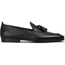 Deery Hakiki Deri Siyah Püsküllü Erkek Loafer - 01701msyhc07 Siyah