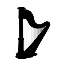 Arg Müzik Aleti Folyo Sticker 40cm Uzunluk Siyah