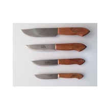 Mobilreyon - 4 Adet Mutfak Bıçağı Set - Ahşap Saplı Osmaniye Bıçağı Boy: 21-24-26-29 Cm Çok Renkli