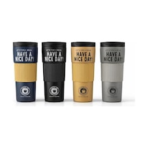 600 Ml Have A Nice Day" 600 Ml Çift Katmanlı Paslanmaz Çelik Termos Mug Alk4624 Diğer