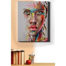 Webstyle Sayılarla Boyama Seti Kasnaklı Renkli Kadın Portre 40 X 50 Cm