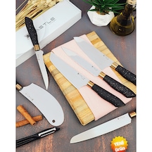 Black Copper Serisi 6lı Mutfak Bıçak Seti Börek-ekmek-sıyırma-şef