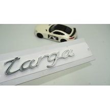 Dk Porsche Targa Bagaj 3m 3d Gümüş Krom Abs Yazı Logo Amblem