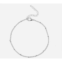 Gümüş Iparam Basit Gümüş Boncuk Zincir Halhal Bohemian Vintage Ayakkabı Bacak Bilezik Kadın Ayak Takı