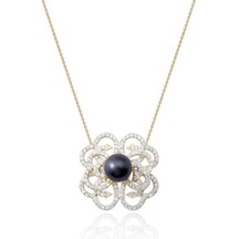 Diamond Line-Gülaylar - Sarı Altın 14 Ayar Incili Kolye N11.25206