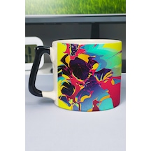 Cyberpunk Edgerunners Anime Baskılı Seramik Lüks Kupa 1 Adet Özel Siyah Kulp Dalga Kulp V3d Çok Renkli