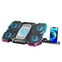 Blueforce Icecore Siyah 5 Fanlı Alüminyum 9-17 Inç Rgb Notebook Soğutucu Stand Sx-25rgb