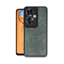 Oppo Reno 11f Uyumlu Kılıf Aras Deri Kapak - Koyu Yeşil