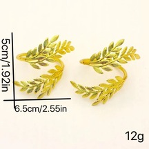 Springsun 6 Parça Şık Metal Peçete Halkası Seti - Sofra Şıklığı Altın