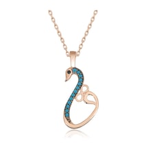 Gümüş Rose Sonsuzluk Kadın Kuğu Kolye Sl4844 Gümüş