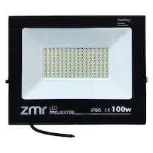 Zmr 100 Watt - 220 Volt 6500k Ip66 150 Işık Açısı Siyah Slim Kasa Beyaz Led Projektör