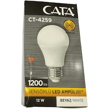 Cata Ct-4259 12w 6400k Beyaz Işık Sensörlü E27 Duylu Led Ampul 2 Adet