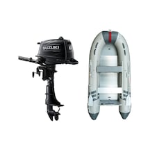 Marinport 3.00 Alüminyum Taban Şişme Bot + Suzuki 6 Hp Deniz Motoru