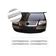 Volkswagen Caddy Uyumlu 2003-2010 Krom Ön Tampon Kaşı 4 Parça Paslanmaz Çelik