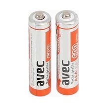 Avec 600 Mah İnce Pil 2'Li