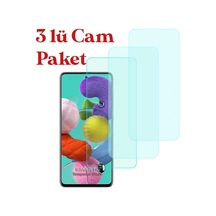 Samsung Galaxy Uyumlu A51 Temperli Kırılmaz Cam Ekran Koruyucu 3 Lü Set