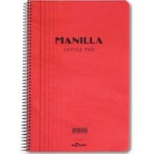 Manilla Ofis Defter 17x24 Kareli Kırmızı Kırmızı