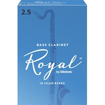 D'addario Reb1025 Royal Bas Klarnet Kamışı No: 2.5 Orta Seviye/eğitim - 10'lu Paket Esnek Yapı, Kolay Ses Üretimi Ve Derin Alt Tonlar