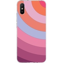 Xiaomi Redmi 9a Uyumlu Kapak Renk Cümbüşü Tasarımlı Şeffaf Silikon Kılıf