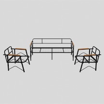 Mb Garden Furnıture Simetri Model, Balkon, Bahçe, Cafe, Metal Koltuk Takımı, Bahçe Takımı , Çay Seti, 3+1+1+masa Cappuccino