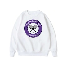 Coko Serisi Letter Graphic Sweatshirt Beyaz--8772 Beyaz