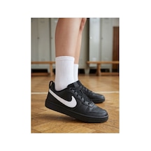Nike Spor Ayakkabı Günlük Ayakkabı Court Borough Low Rahat Ve Dayanıklı Okul Ayakkabısı Siyah//black//beyaz Siyah//black//beyaz