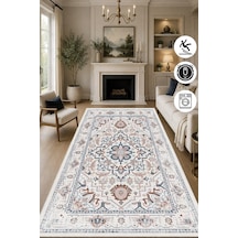 Renkli Kilim Desen Baskılı Kaymaz Yıkanabilir Salon Oturma Odası Mutfak Balkon Halısı Yolluk Çok Renkli
