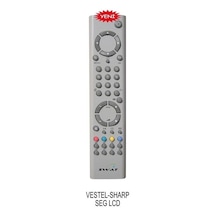Vestel Uyumlu -Sharp-Seg-Lcd Kumandası Gri