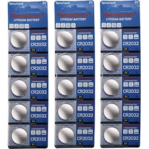 Mettzchrom 15 Adet 3 Volt Cr2032 Lityum Düğme Para Pil Dl2032 Bio
