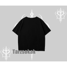 Startmore Startmore Oversize Tshirt Heroic Anime Girl Japon Stil Grafik Baskılı Siyah