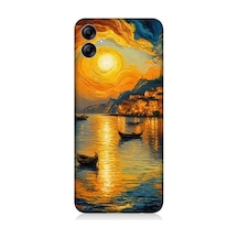Samsung Galaxy A04e Uyumlu Gün Batımı Manzara Desenli Silikon Kılıf