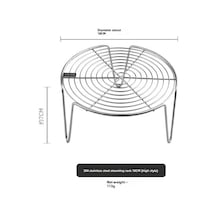 Youtek 304 Çelik Güzergahlı 18cm Yüksek Ayaklı Buhar Tepsisi - Ev Mutfak Buharlama, Fırınlama, Fritöz İçin Çok Amaçlı Alet Diğer