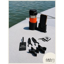 Sup Paddle Board 5'li Aksesuar Seti- Kürek Sabitleme + Organizer + Telefon & İçecek Tutucu + Charm Anahtarlık + Kişiye Özel İsimlik Siyah