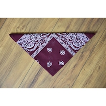 5 Al 4 Öde %100 Pamuk Unisex Etnik Desenli Bandana Bordo