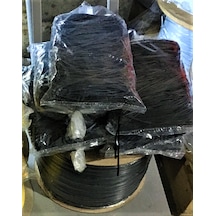 Galipoglu Pvc/PP Kaplı İnce Kablo Bağlama Teli 10 Cm'lik, Siyah 500 Gram/Adet
