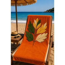Plaj Havlusu Ss-26 Koleksiyonu Premium Özel Tasarım Hızlı Kuruyan Mikrofiber Havlu 75x150 Cm Bordo