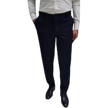 Yazı Klasik Fit Likralı Erkek Polarlı Tensel Pantolon-6360 001