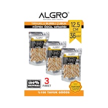 Algro Tavuk Göğüs Etli Burgu Çubuk Sığır Derisi 12.5 CM 3 x 12'li