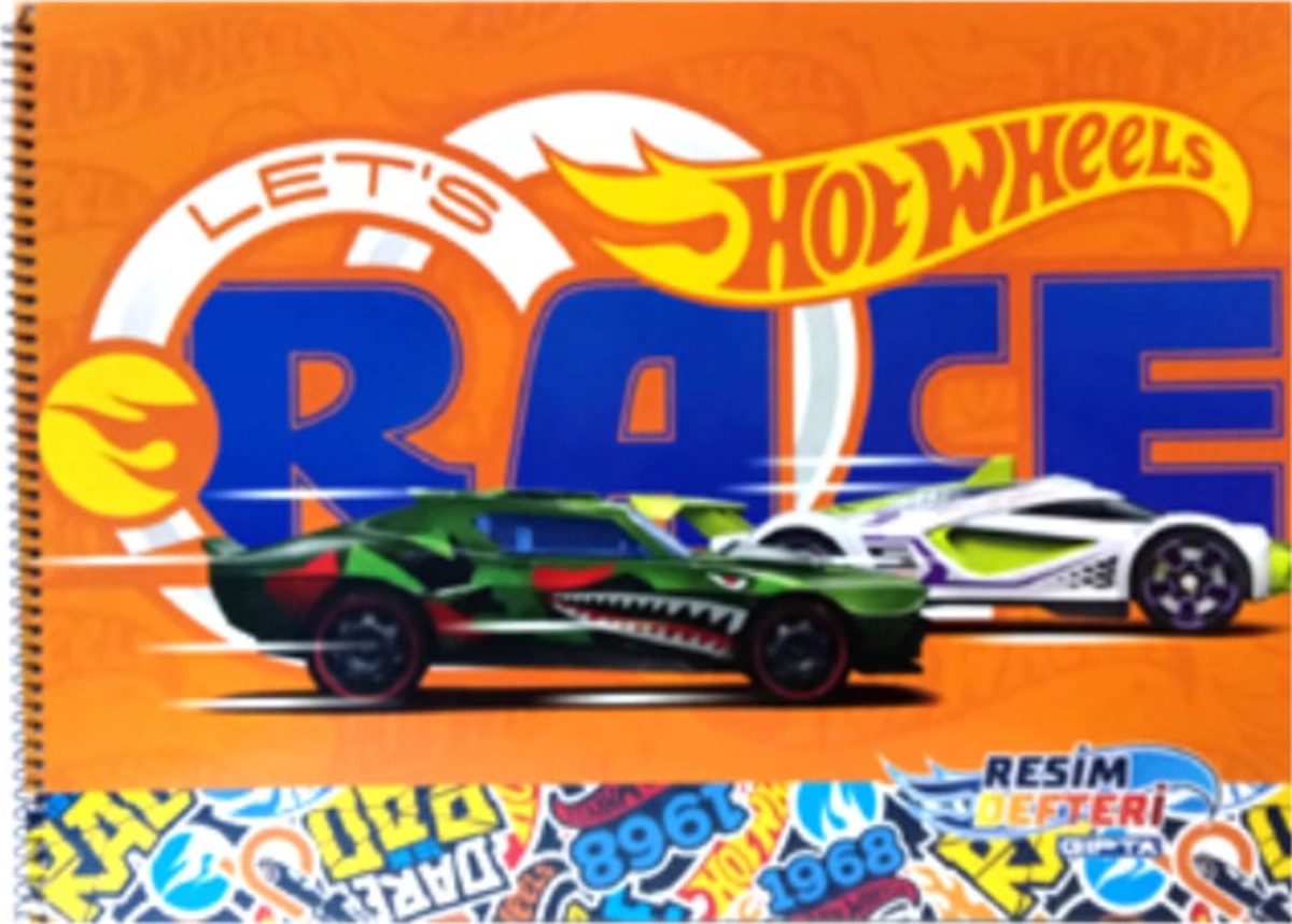 Hot Wheels Arabalı 25x35 15 Yaprak Resim Defteri