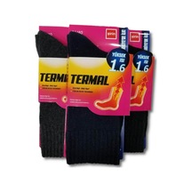 Momslab Kadın Karışık Renk 3 Çift Termal Kışlık Çorap Çok Renkli