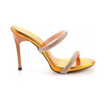 Metalik Turuncu Kadın Terlik K04842862009 Turuncu