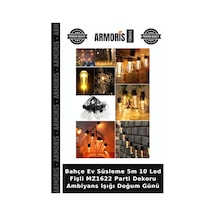 Bahçe Ev Süsleme 5m 10 Led Fişli Mz1622 Parti Dekoru Ambiyans Işığı Doğum Günü Gün Işığı
