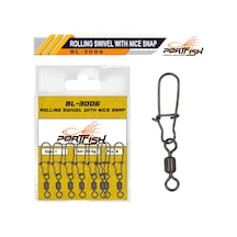 Portfish Bl-3006 Bilyalı Kilitli Klips 144 Adetli 6