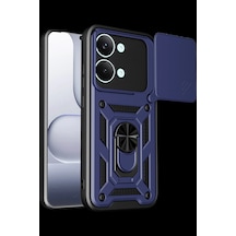 Poco X8 Pro Max Pars Lens Yüzüklü Silikon - Lacivert Bz8683140943998