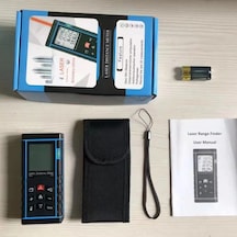 Profesyonel 40 Metre Dijital Lazer Metre Ölçer Lcd Ekran, Su Terazili, Alan Hacim, Pisagor Hesaplama Ve 20 Kayıt Hafızası Lisinya