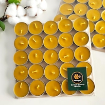 Petekoğlu 50 Adet Bal Mumu Tealight Mum Doğal Petek Balmumu Mum Standart Boy Buhurdanlık İçin Doğal Mum Çok Renkli
