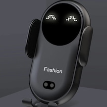 Lemestar S11 Siyah Akıllı Entegreli Araç İçi Kablosuz Şarj Cihazı - 10w Hızlı Şarj, Infrared Sensörlü Telefon Tutucu Ve Ses Efekti